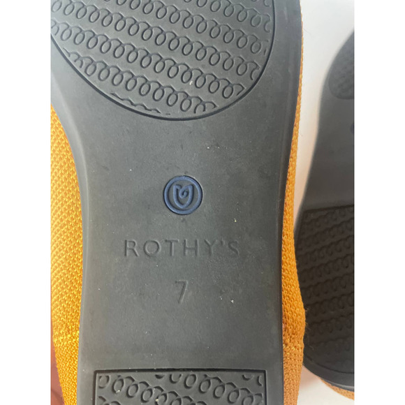 Rothy's Lemondrop Flats Yellow Slip On Rounded Toe Ballet Women’s SZ 7 - Picture 7 of 7